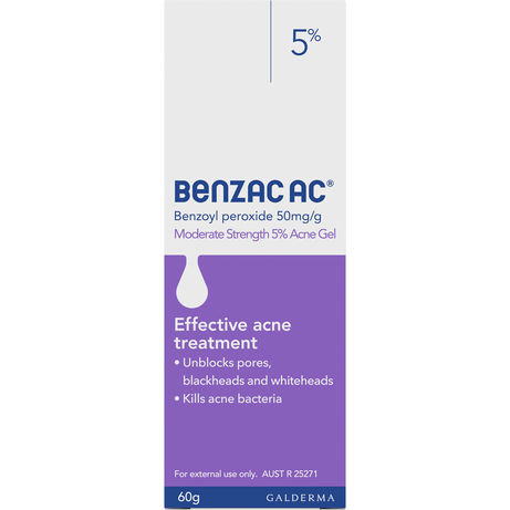 Benzac AC Moderate Strength 5% Acne Gel